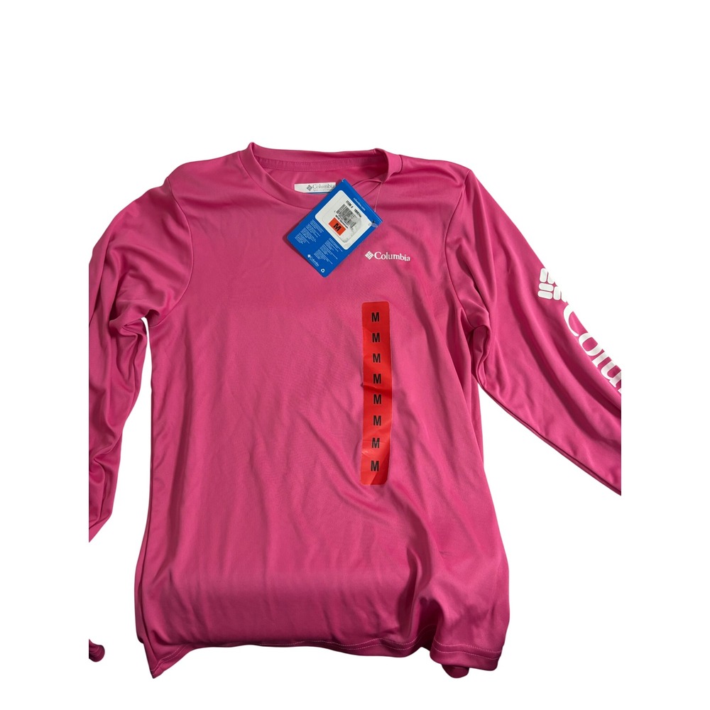 Columbia PFG Omni-Shade Long Sleeve Pink Sun Shirt Womens Medium NWT